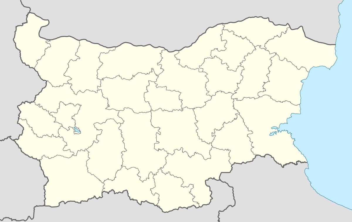 карта Болгарии векторная карта 