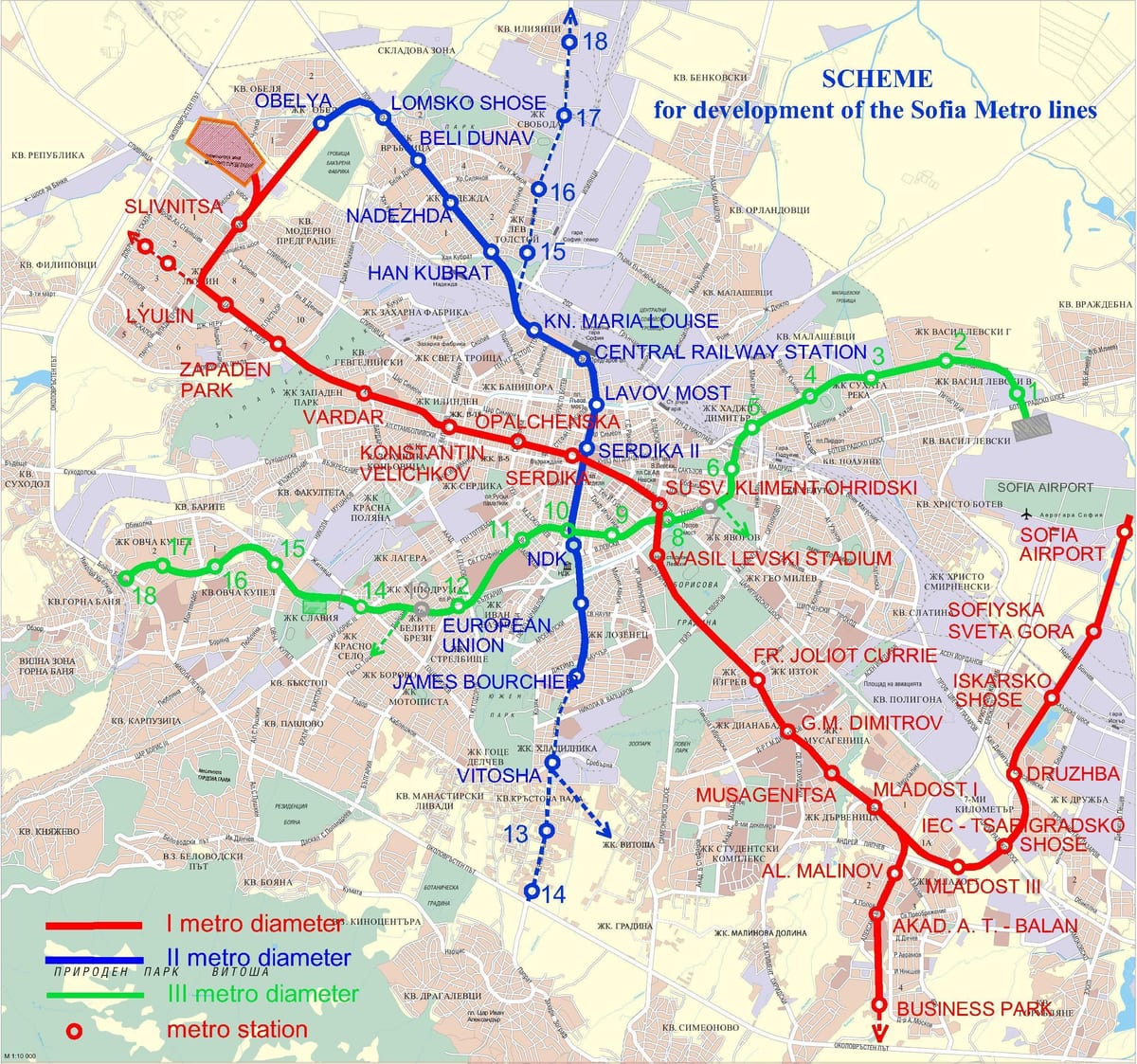 карта Болгарии метро
