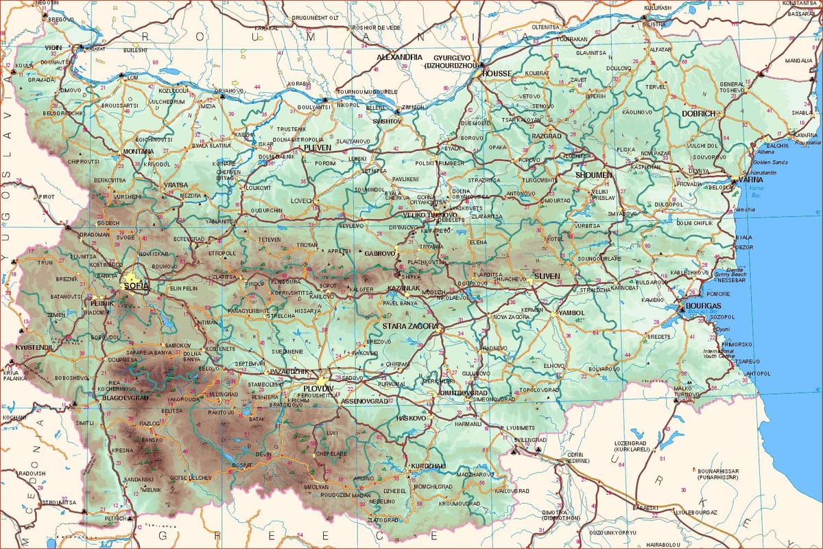 карта болгарского побережья