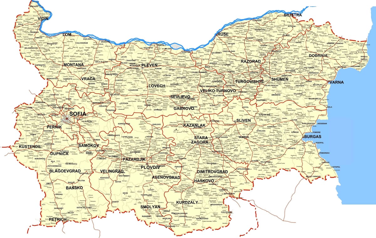 Болгария карта страны