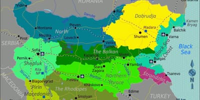 Карта Болгарии аэропорты