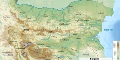 Карта Болгарии географии