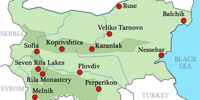 Карта болгарские монастыри