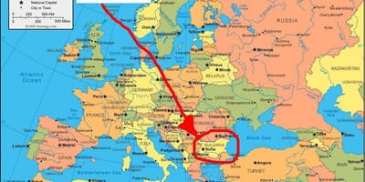 Карта Болгарии окружающих стран